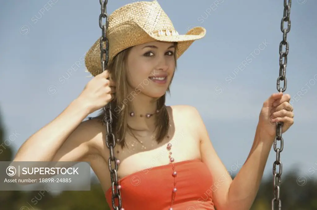 Woman on a swing