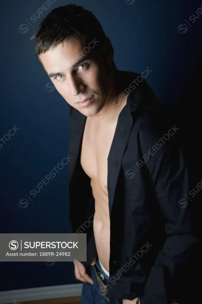 Young adult man posing