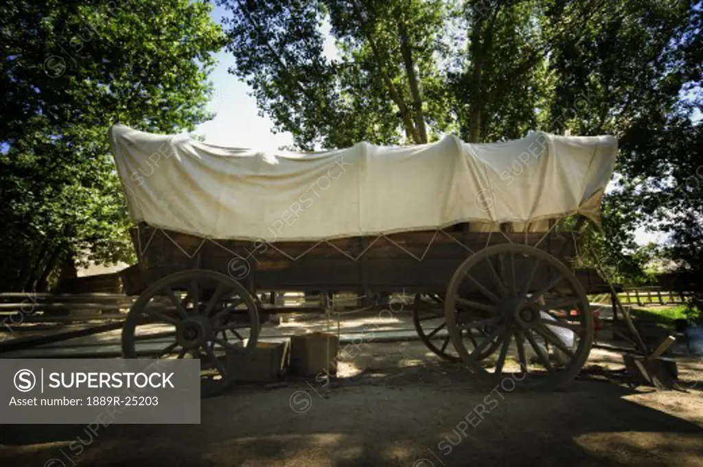 Large covered wagon