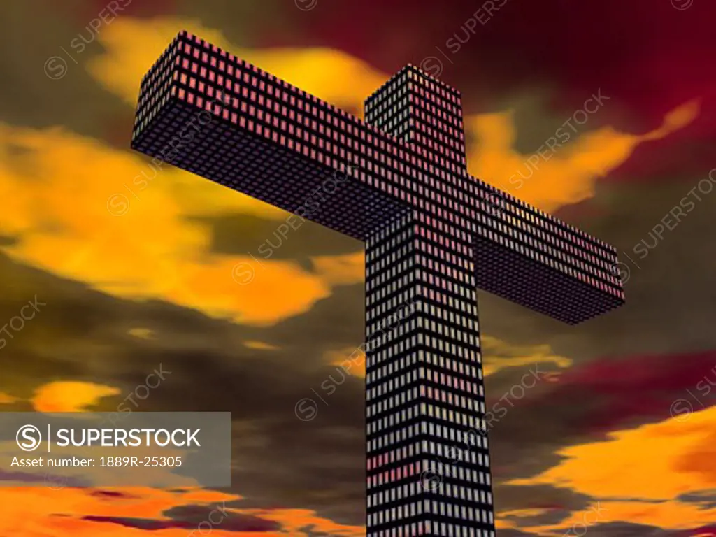Cross with abstract design