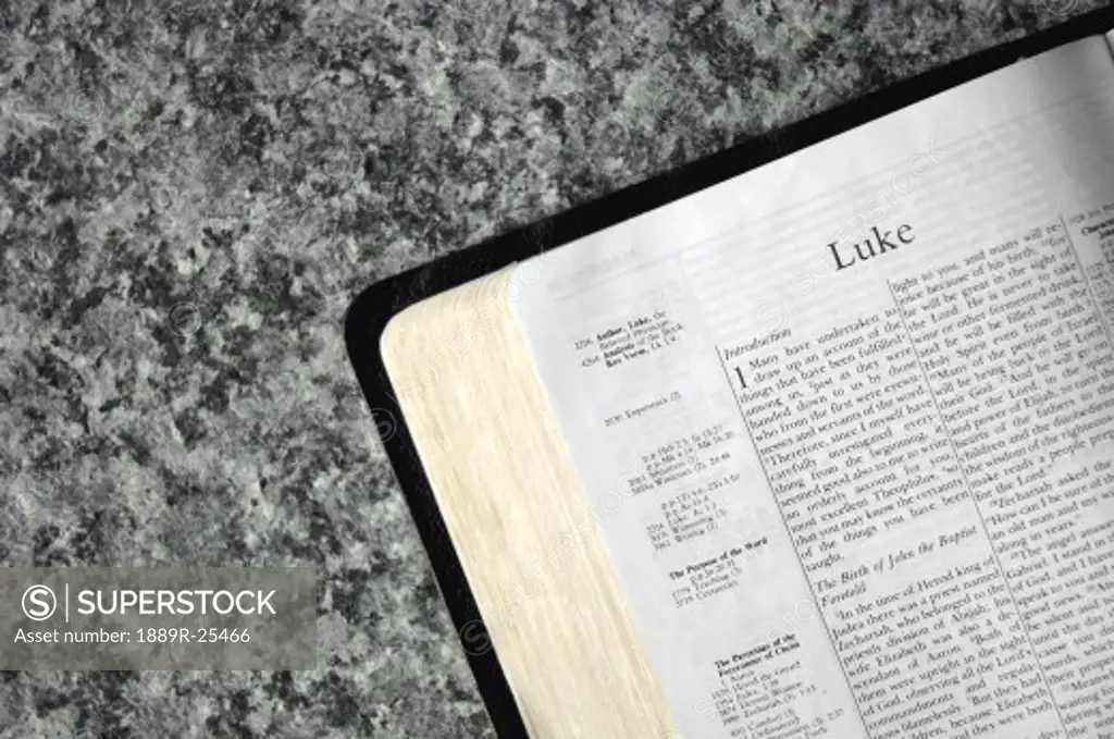 Bible open to Luke