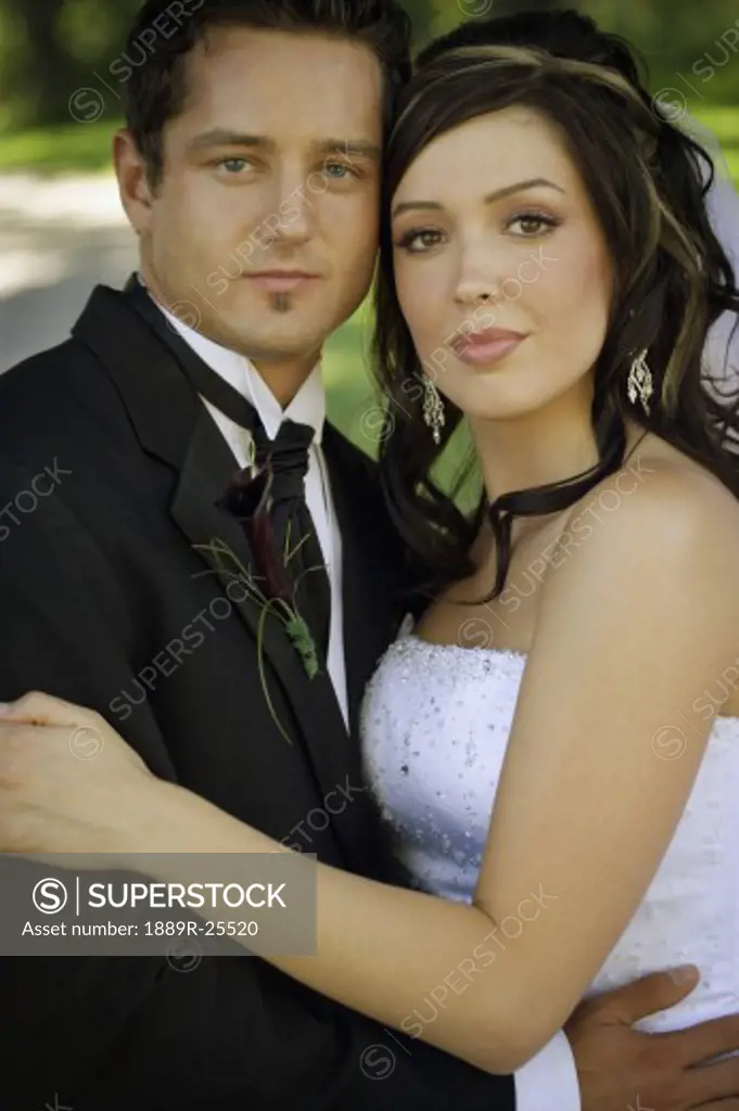 Portrait of couple on wedding day