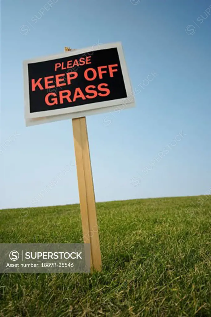 Please keep off grass