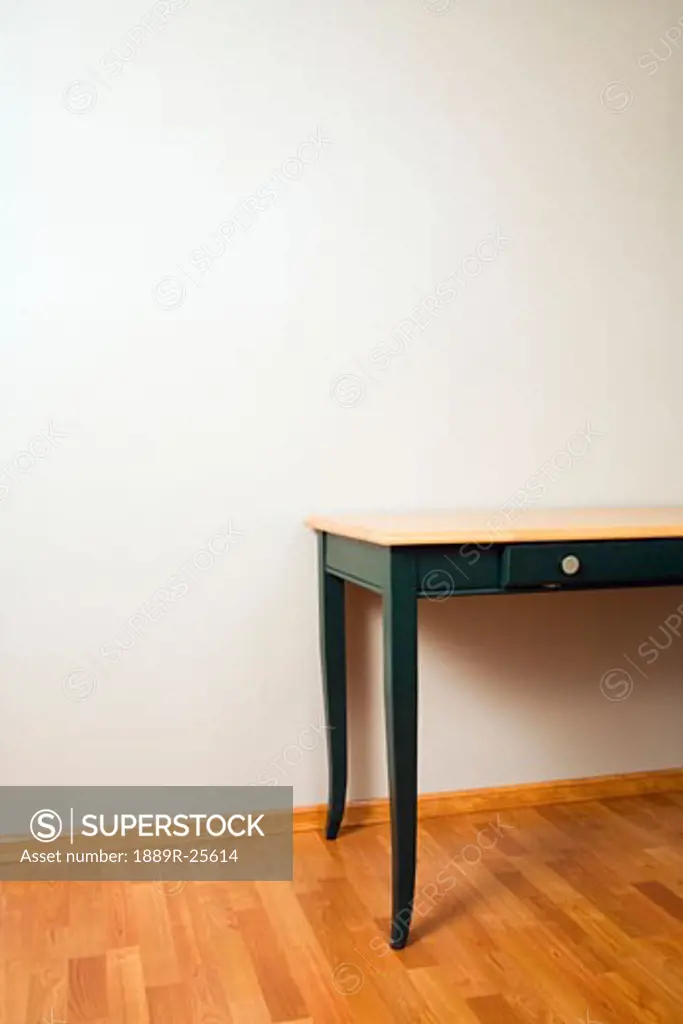Table on hardwood floor