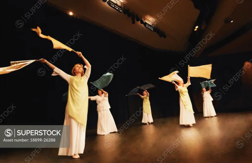 Worship dancers performing