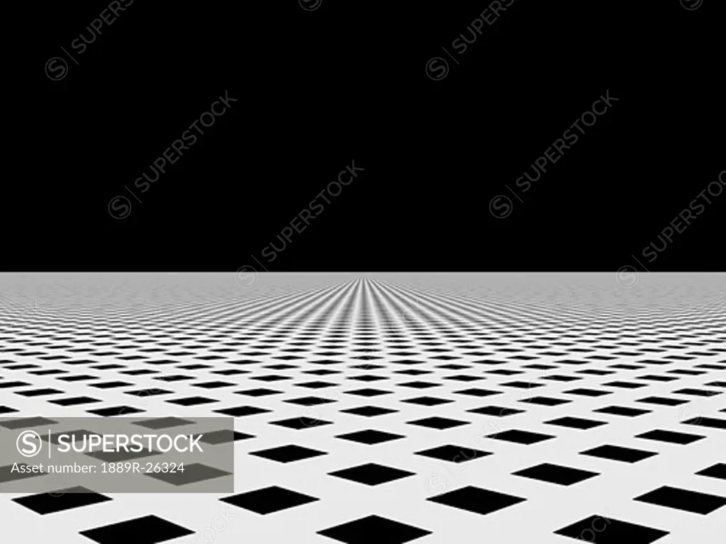 Black and white floor checkered floor