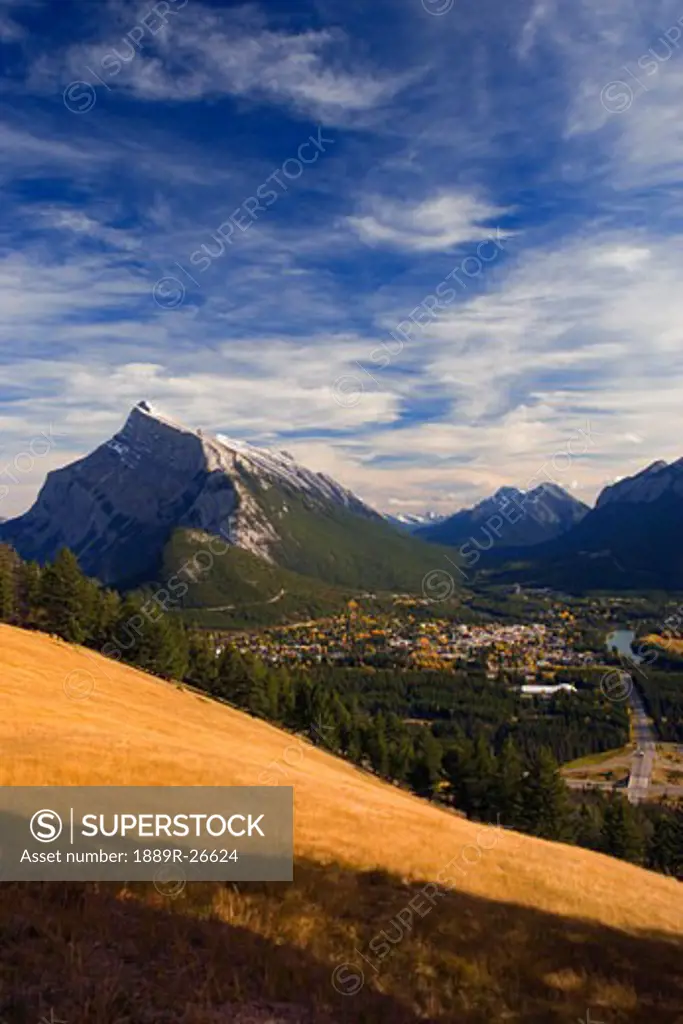 Banff and Mount Rundle in Alberta, Canada