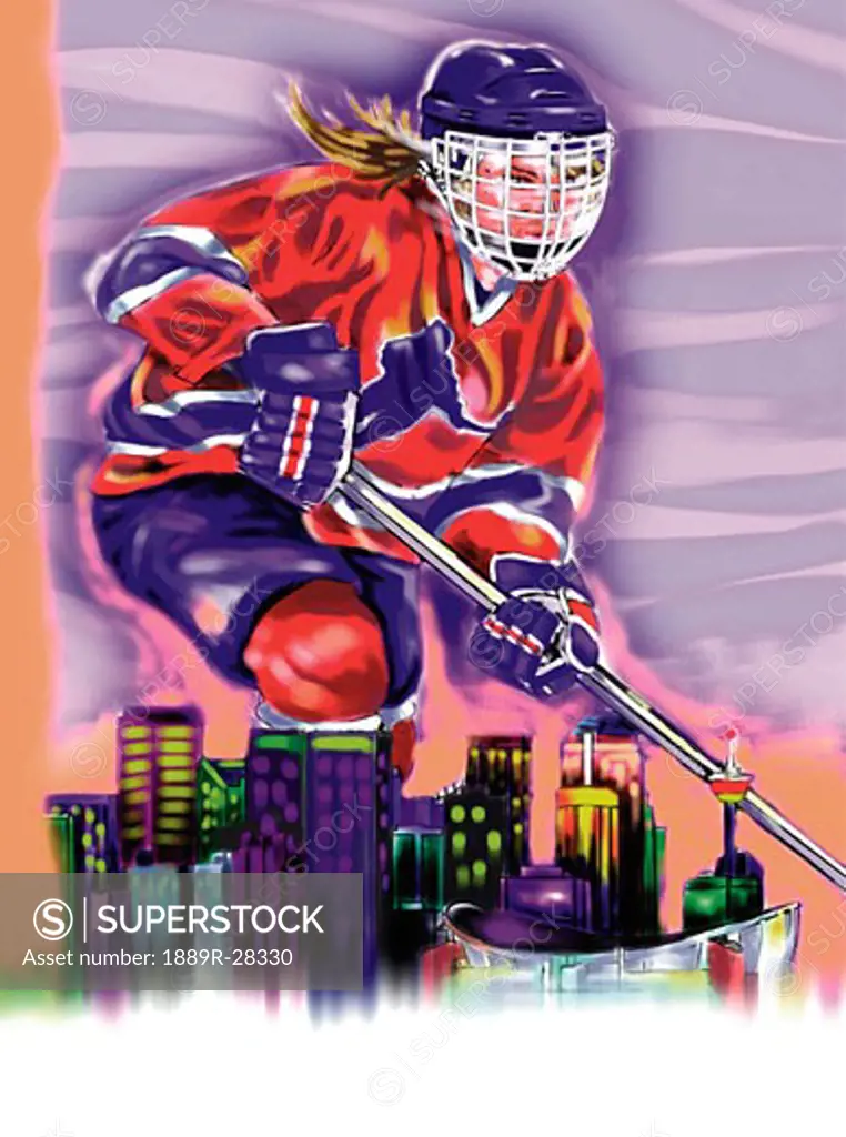 Hockey player representing a city