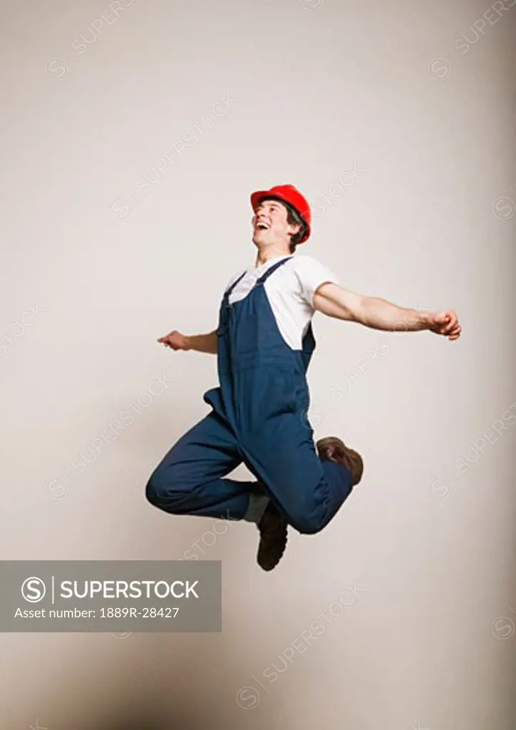Tradesmen jumping