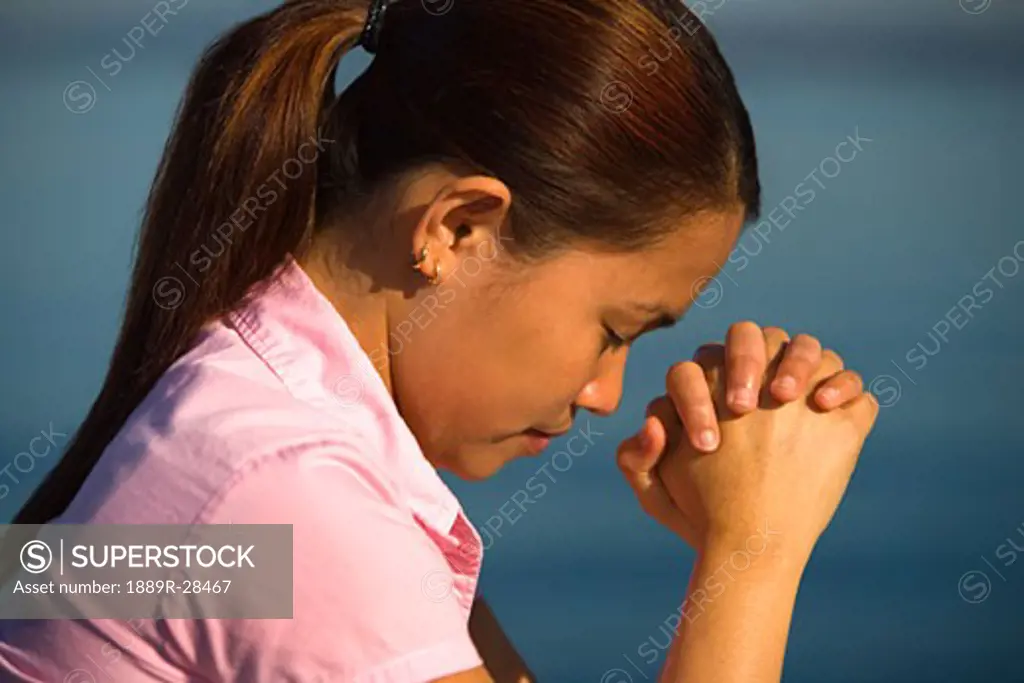 A woman praying