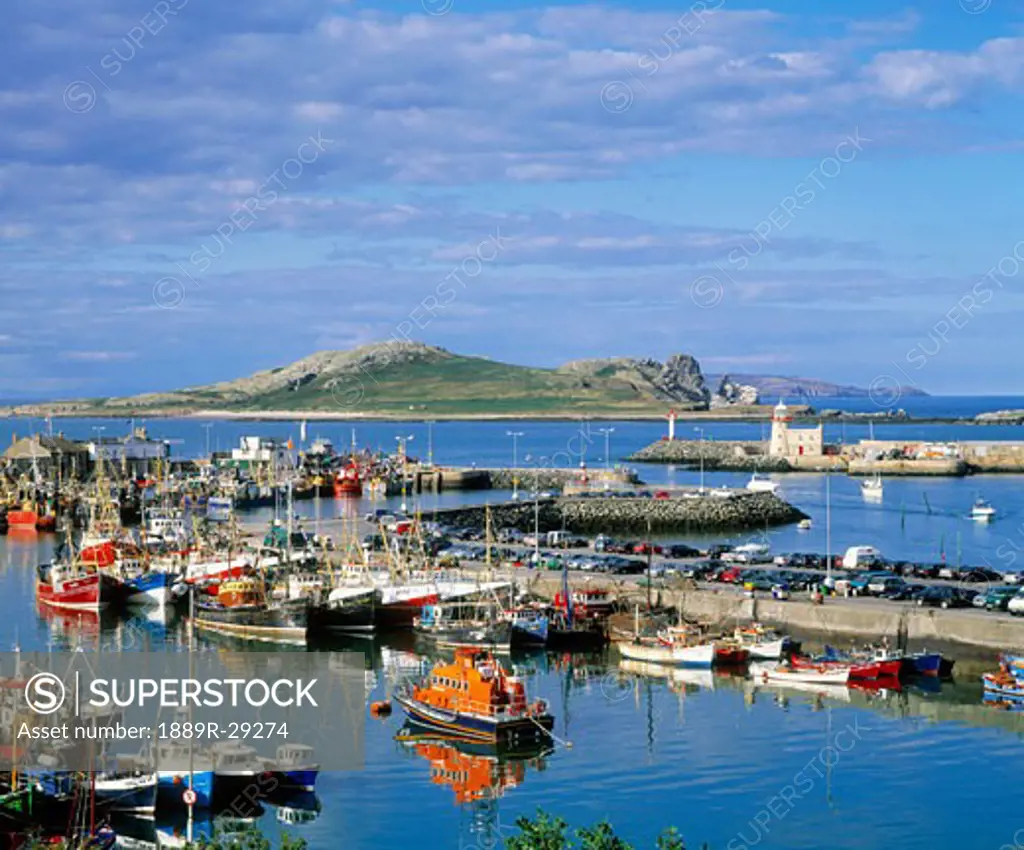 Howth Harbour in County Dublin, Ireland