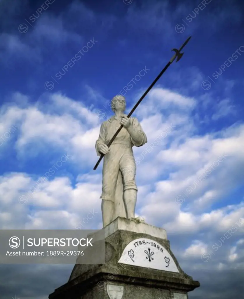 The Pikeman statue in Ballinamuck, County Longford, Ireland