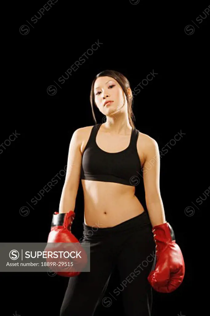 Woman In Boxing Gloves