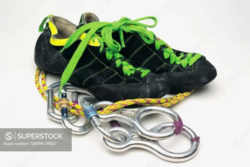 Climbing shoes and equipment