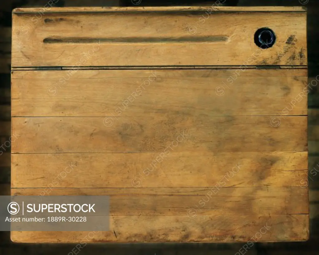 Old-fashioned wooden desktop