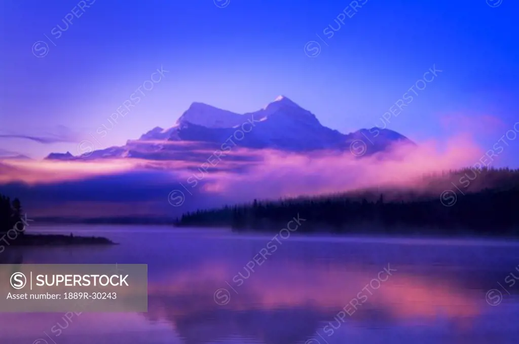 Foggy mountain sunrise  
