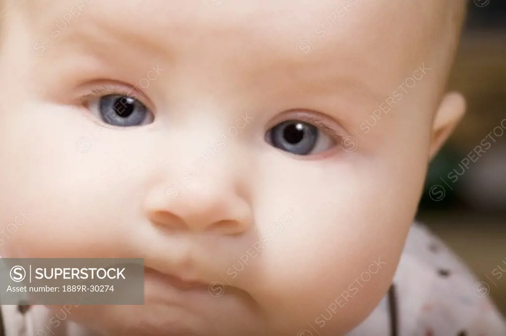 Close up of baby face