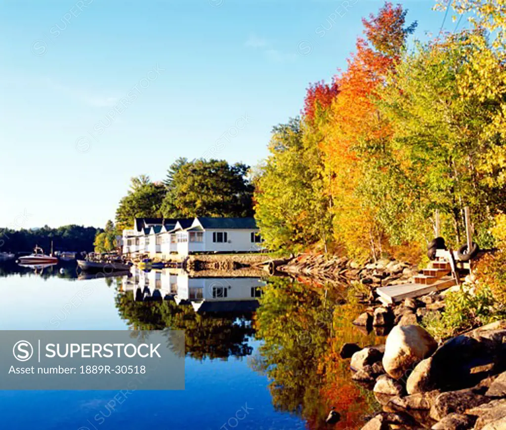 Cottages in the New Hampshire Lakes Region, USA