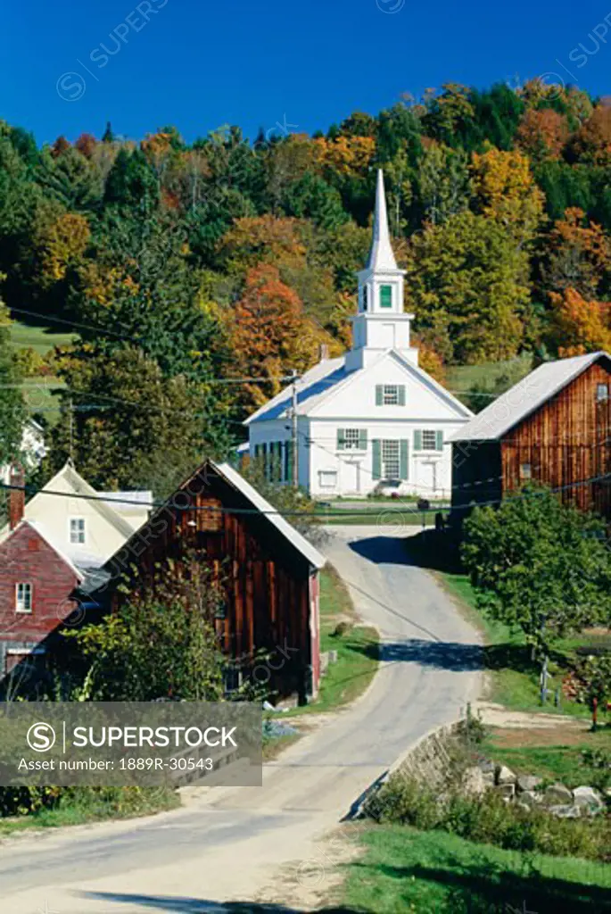 Village of Waits River in Vermont, USA