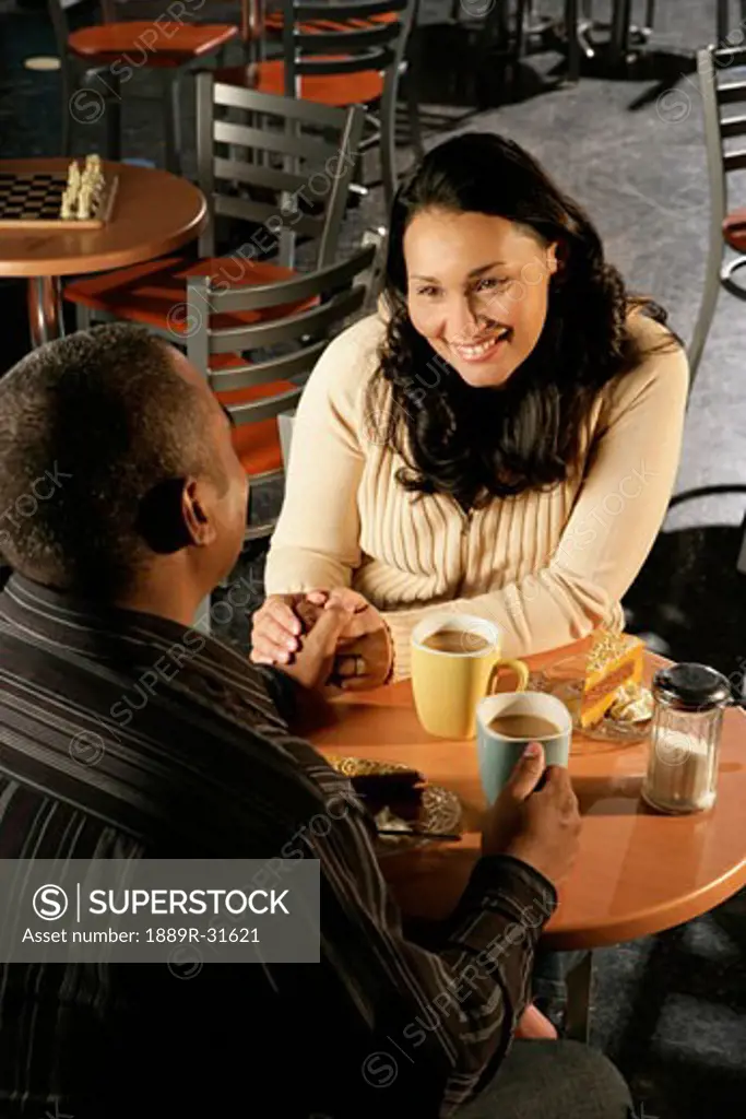 Couple at coffee shop