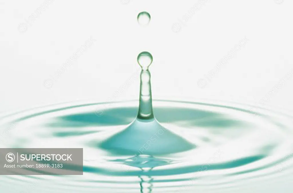Split second drop of water