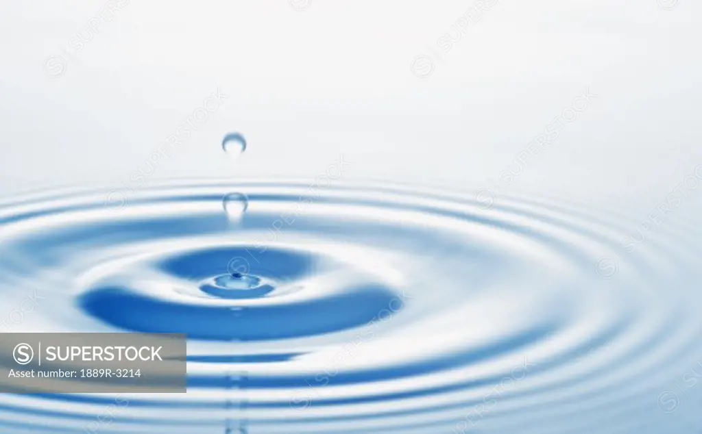 Split second drop of water