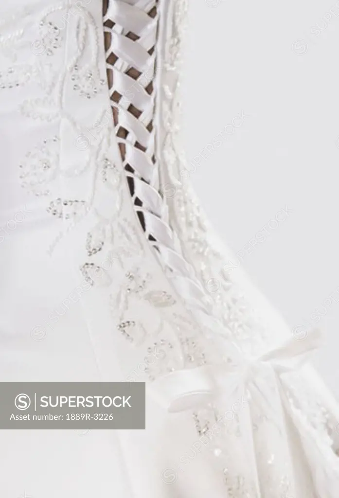 Back detail of wedding dress