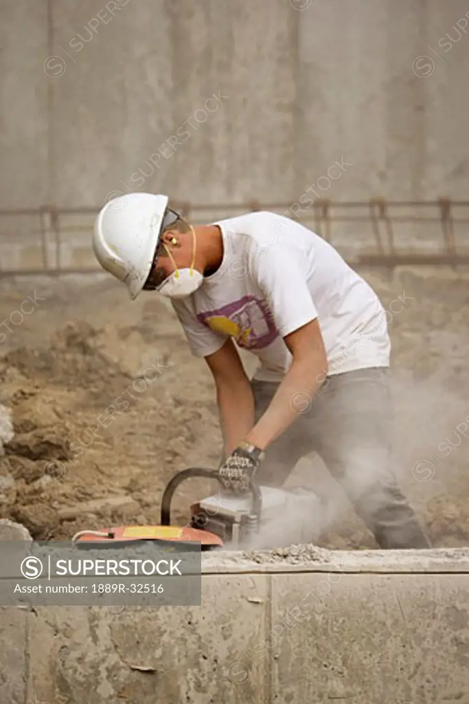 Construction worker at a job site