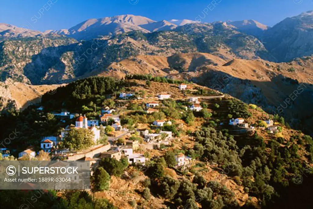 Aerial view of Lakki, Crete, Greece