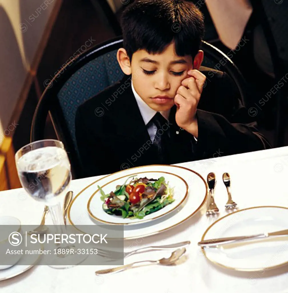 A boy fine dining