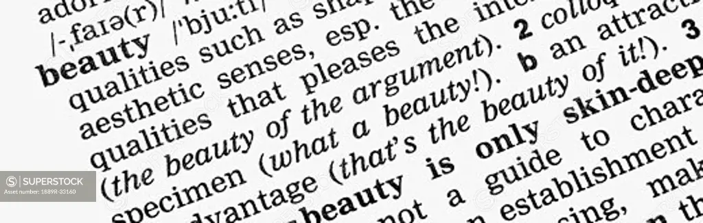 Dictionary description of beauty