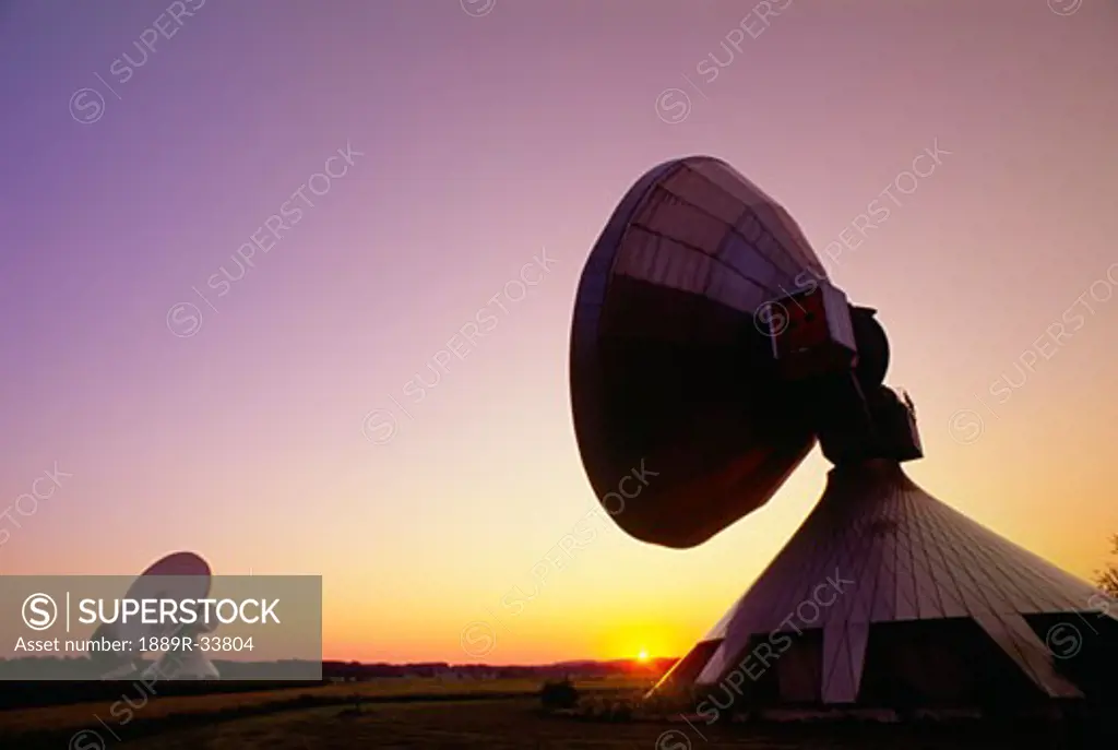 Satellite communication station, Raisting, Germany