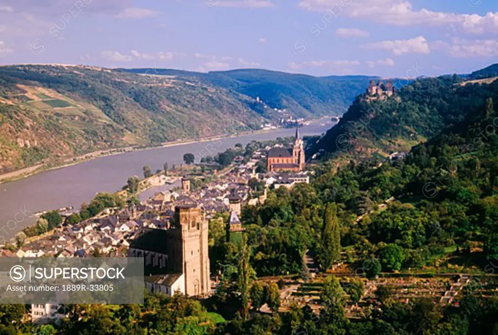 Oberwesel and the Rhine river, Germany
