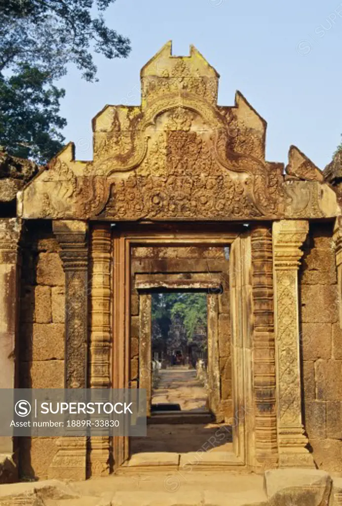 Series of doorways, Bantaey Srei Temple, Angkor, Cambodia
