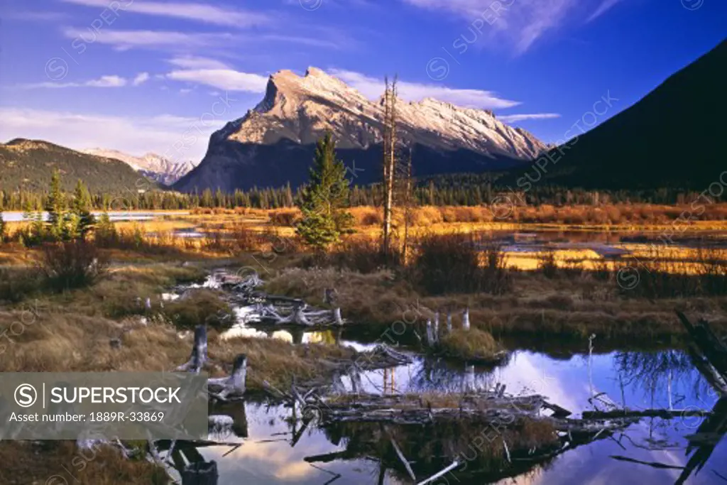 Mount Rundle and Vermillion Lakes, Banff National Park, Alberta, Canada