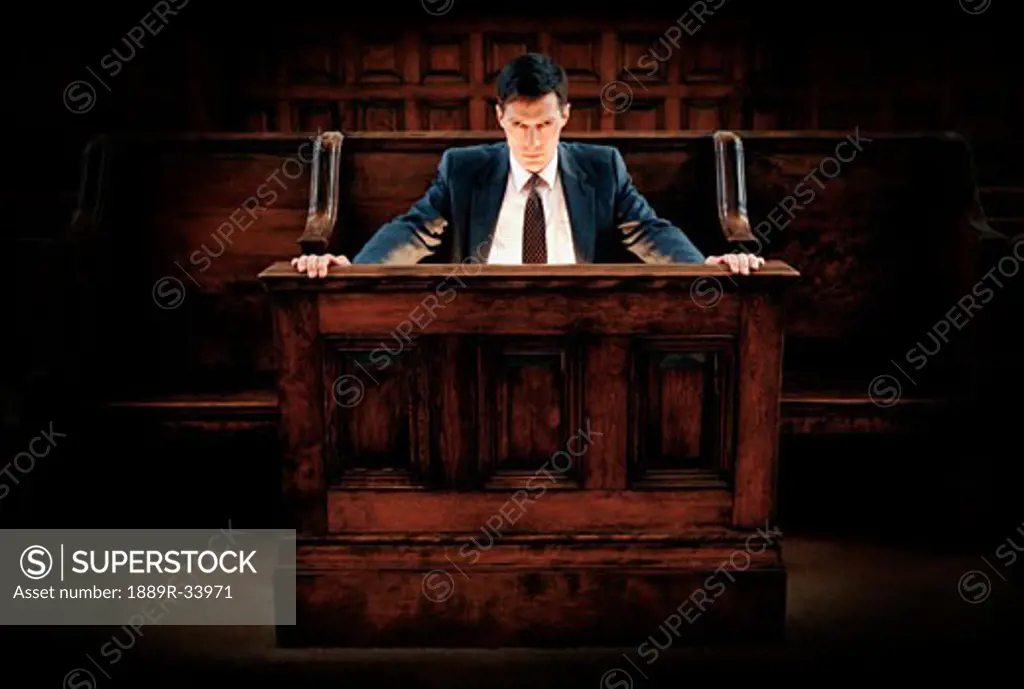 A man in a court room