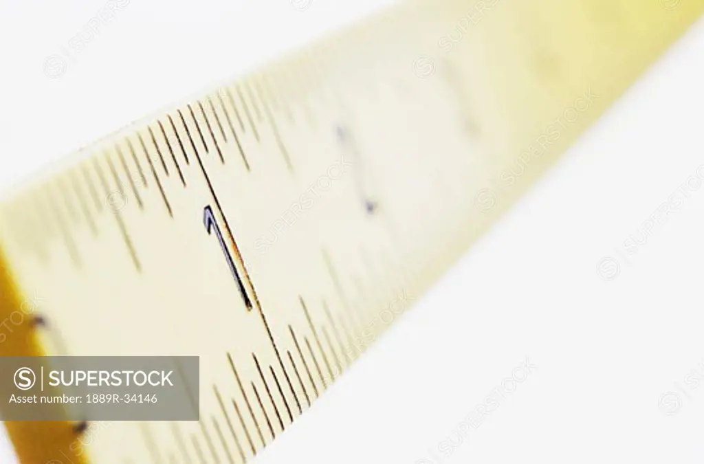 Close up of ruler