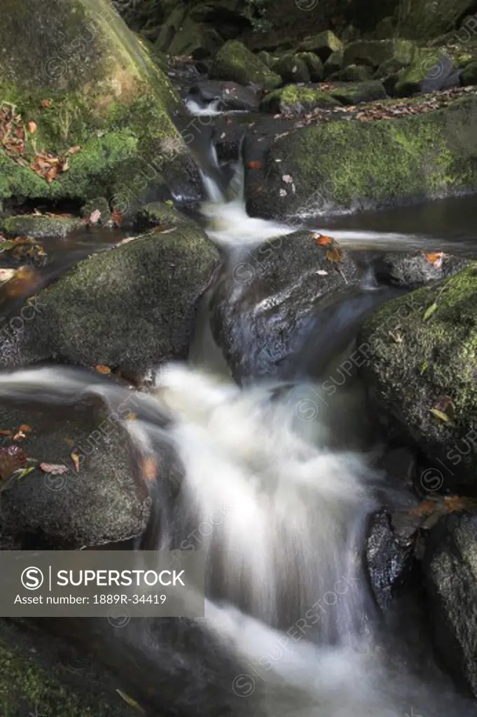 Stream in Padley Gorge, Derbyshire, UK  
