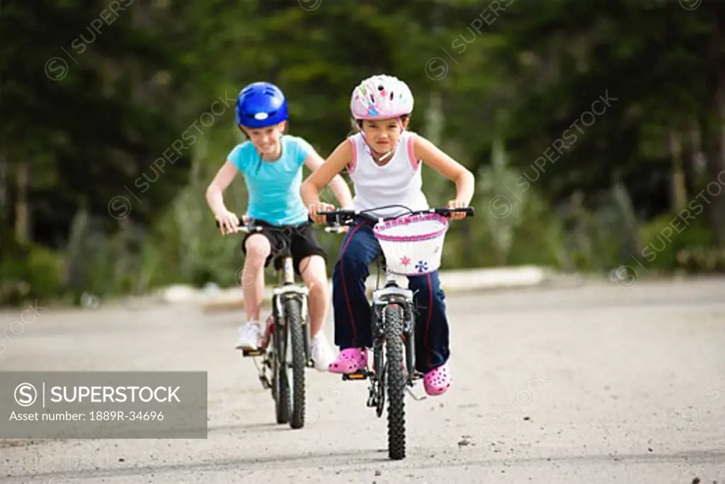Children riding bicycles  