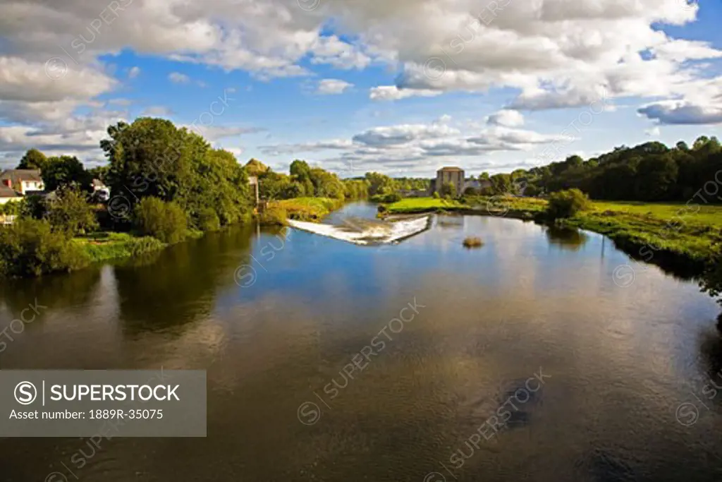 The Weir on the River Nore at Bennettsbridge, Co Kilkenny, Ireland