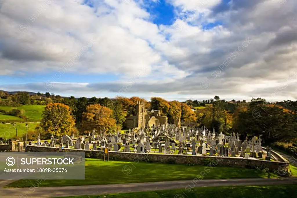 Churchyard of St Mullin's Abbey, County Carlow, Ireland, Europe  