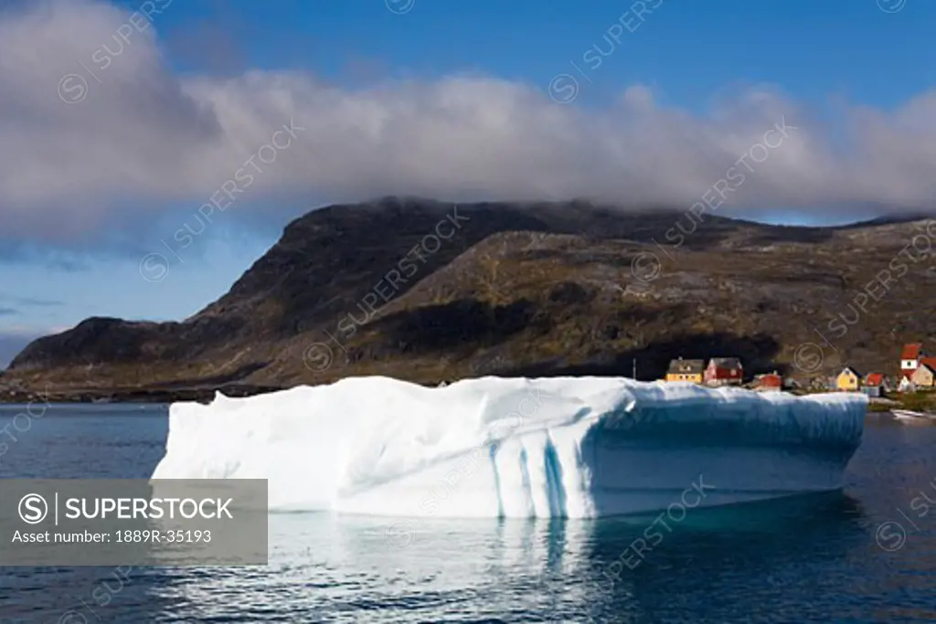 Iceberg, Port of Nanortalik, Island of Qoornoq, Province of Kitaa, Southern Greenland, Kingdom of Denmark