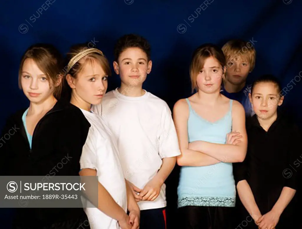 Group of preteens