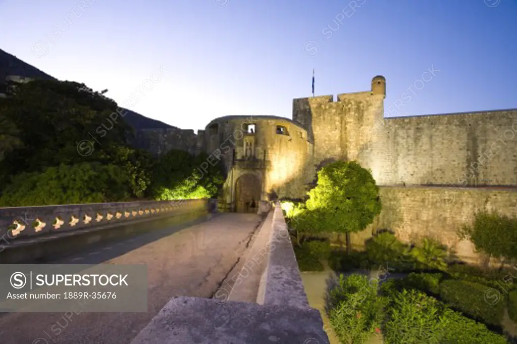 Walled city of Dubrovnik, Southeastern tip of Croatia, Eastern Europe  
