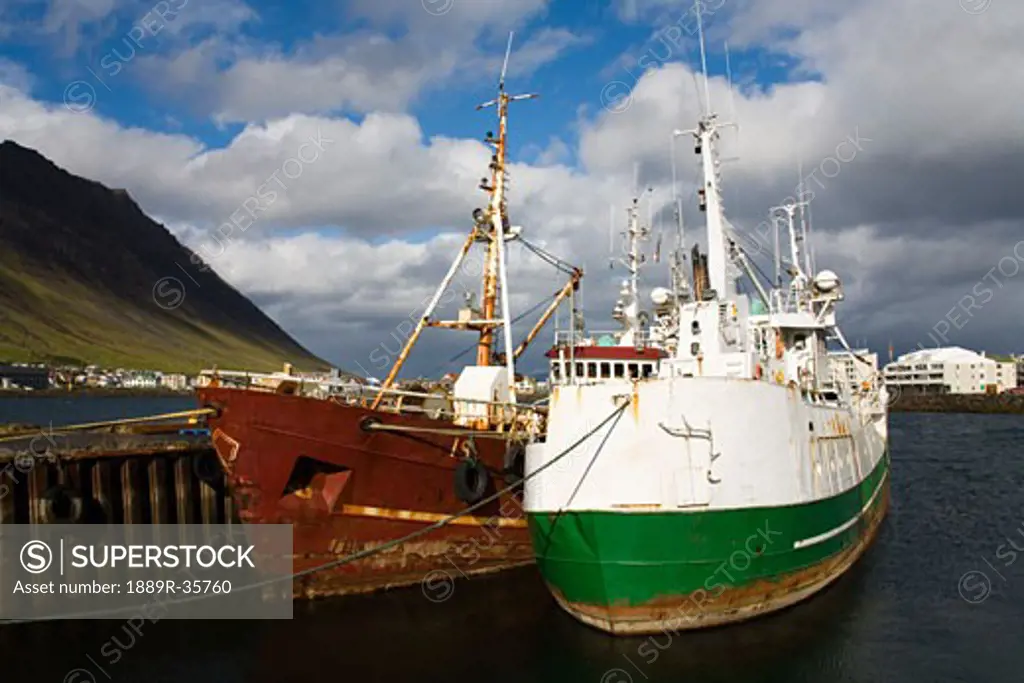 Fishing Vessels, Port of Ísafjörður, West Fjords Region, Iceland  