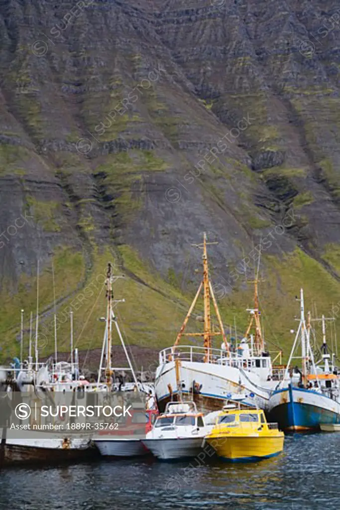 Fishing vessels, Port of Isafjordur, West Fjords Region, Iceland  