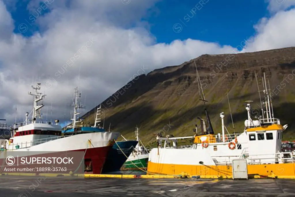 Fishing Vessels, Port of Isafjordur, West Fjords Region, Iceland  