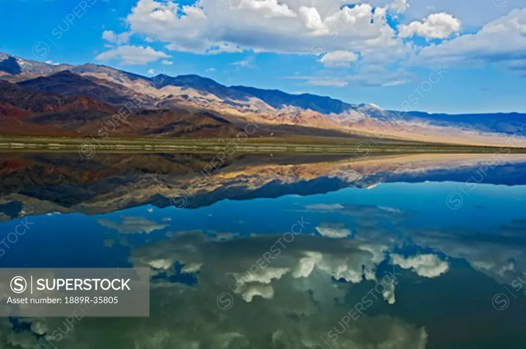 Owens Lake, California, USA, dry lake during the wet phase