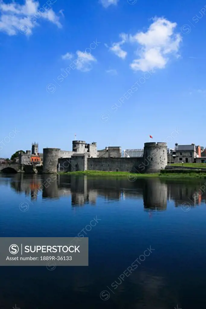 Johns Castle on Shannon River, Limerick, Ireland