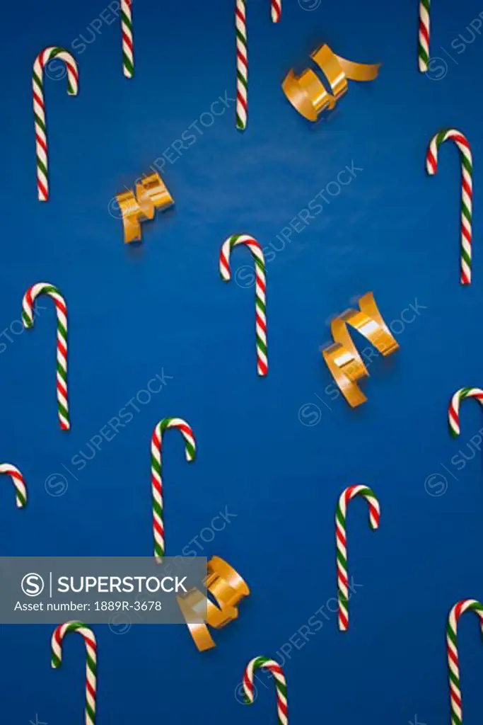Candy canes and gift wrap